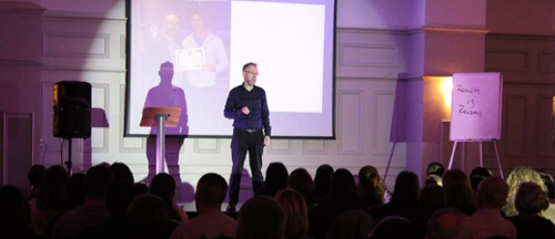 Micheal Colhoun presenting at NLP event